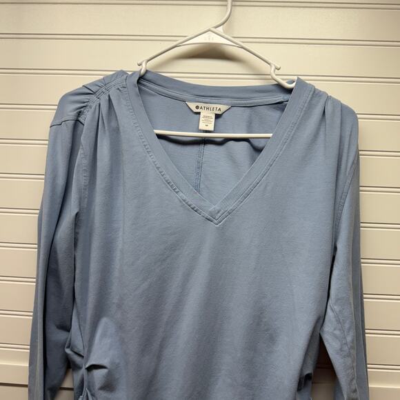 Athleta Tote Bag & Long Sleeve VNeck Side Ruched Shirt Size M - Picture 6 of 16